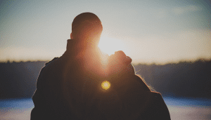 couple watching the sunset