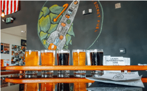 COLORADO ~ Rocket Fuel Brew Beer Brewery Coaster <> LAUNCH PAD Brewery ~ Aurora