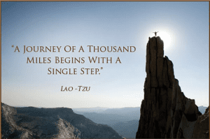 A journey of thousand miles begins with the first step
