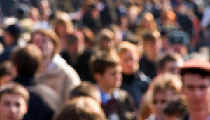 crowd of blurred men